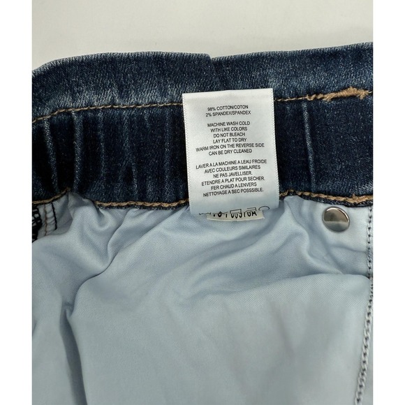 New Vigoss Jeans Womens 31 Blue Janis Stretch Medium Wash Elastic Waist Zip Fly - Picture 12 of 13